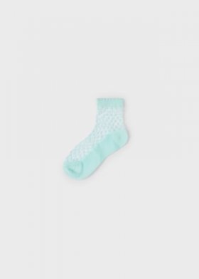 Mayoral Plumeti Sheer Socks Style 10468 - Aqua