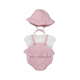 Mayoral Dungaree Style Romper with Hat Style 1602 - Tulita
