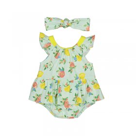 Mayoral Fruit Romper with Headband Style 1632 - Pear