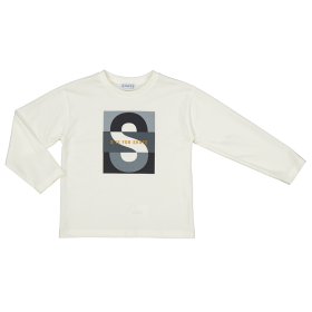 Mayoral L/S T-Shirt 'S for Skate' Style 4051 - Cream and Cloud