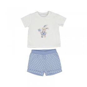 Mayoral Two-Piece Top and Shorts Set Style 1205 - White/Blue
