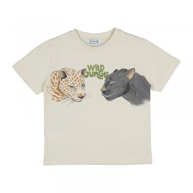 Mayoral S/S Wild Jungle Print T-Shirt Style 3011 - Milk