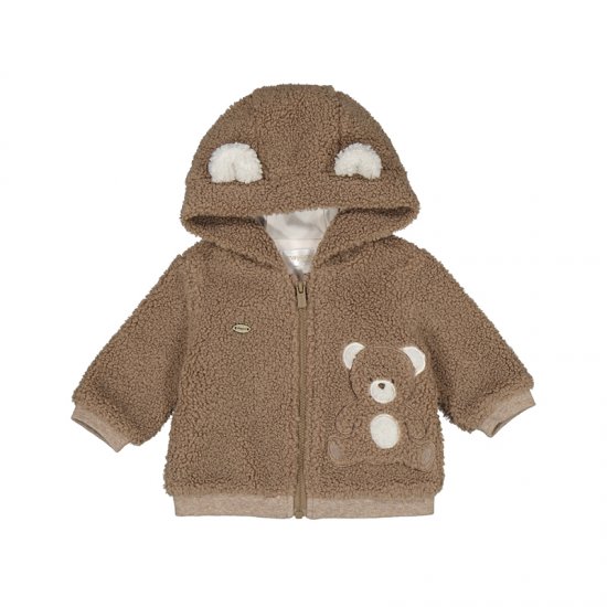 Mayoral Teddy Fleece Hooded Jacket Style 2450 - Tiramisu