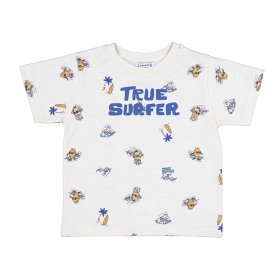 Mayoral 'True Surfer' Print T-Shirt Style 3024 - White