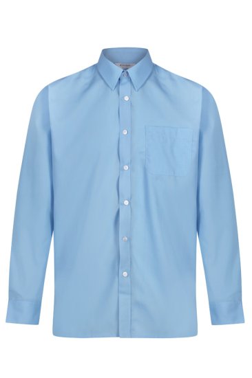 Boys Blue Long Sleeved Shirts - Twin Pack