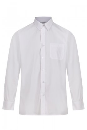 Boys Long Sleeved White Shirt - Twin Pack