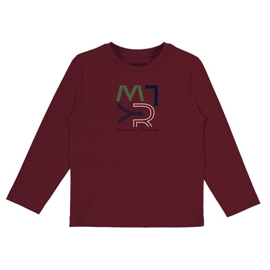 Mayoral Long Sleeved Basic T-Shirt Style 173 - Maroon