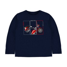 Mayoral L/S T-Shirt with front Motorbike Print Style 4088 - Navy