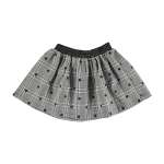 Mayoral Check Black Polka Dot Glitter Skirt Style 4903