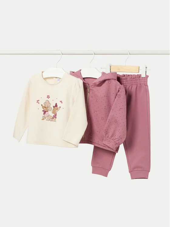 Mayoral Three Piece Rose Pink Set Style 2825