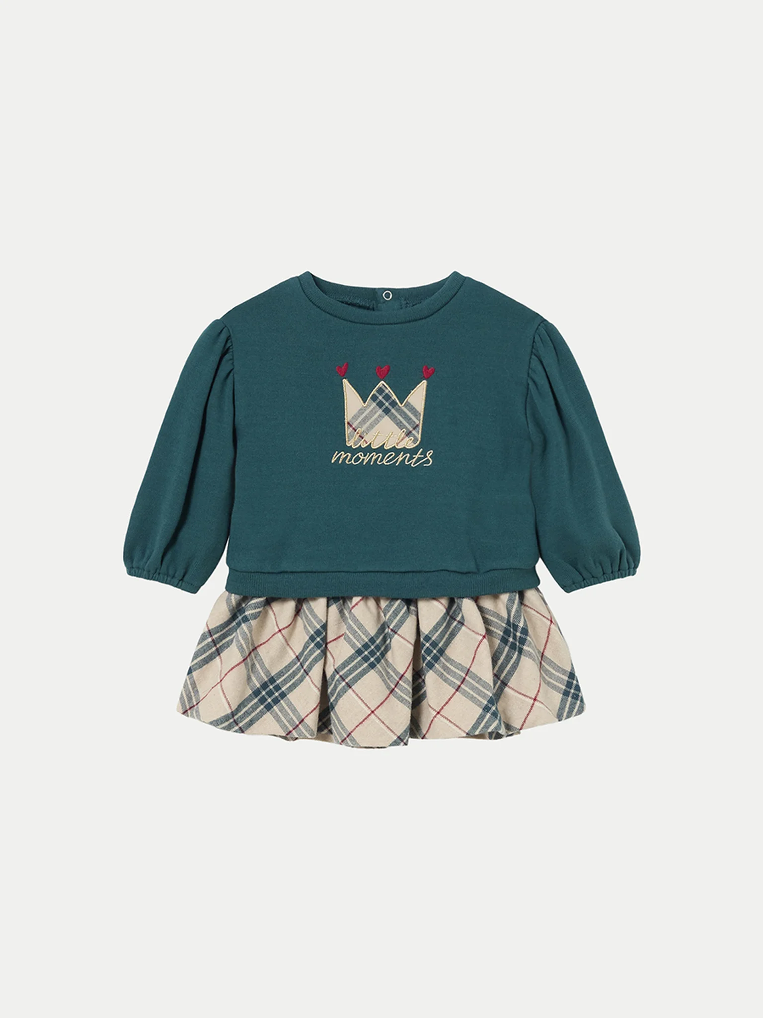 Mayoral Teal Top and Checked Skirt Style 2929